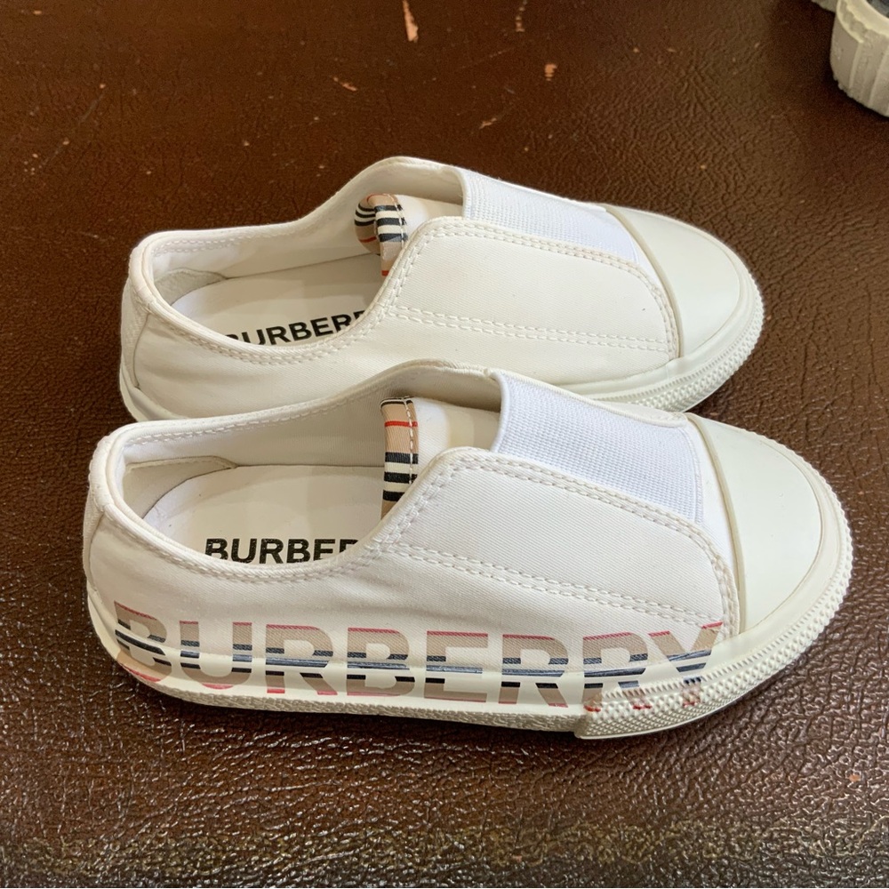 Burberry White Logo Sneakers